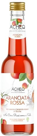 Acheo Bibita Analcolica in Confezione da 12 Bottiglie da 275 ml per aperitivi, feste e weekend (Aranciata Rossa)