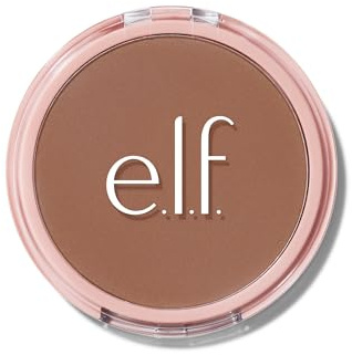e.l.f. Halo Glow Powder Filter, Pressed Finishing Powder, Buildable Coverage, Crease-Resistant, Blurs the Appearance of Pores, With Velour Puff and Mirror, Vegan & Cruelty-Free, Rich Warm