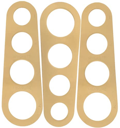 OKUMEYR 3stücke Spaghetti-portionswerkzeug Spaghetti-messgerät Mit Löchern Edelstahl Nudellineal Für Schnelle Und Präzise Pasta-portionskontrolle Praktisches Küchenzubehör