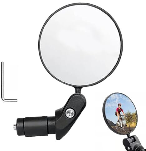 Fahrrad Rückspiegelglas, Rückspiegel Für Elektrofahrräder, Fahrrad Rückspiegel Kleins, Fahrrad Spiegel Links Für Ebikes, 360° Drehbar Klappbar Sicherheit Fahrradlenkerspiegel