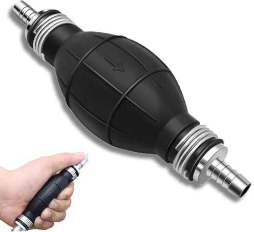 8mm Handpumpe Benzinpumpe, Siphonpumpe für Gas Öl Kraftstoff Benzin Diesel Flüssigkeit Wasser Aquarium, Umfüllpumpe für Benzin, Diesel, Wasser & Öl