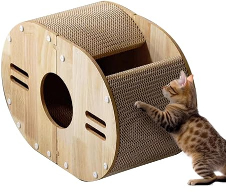 Kratzbrett Katzen, Wellpappe Kratzmatten Kratzpappe Für Katzen Katzen Kratzmöbel Katzenspielzeug Für Alle Katzen Zum Spielen, Schlafen, Kratzen, 57x39x27.5cm