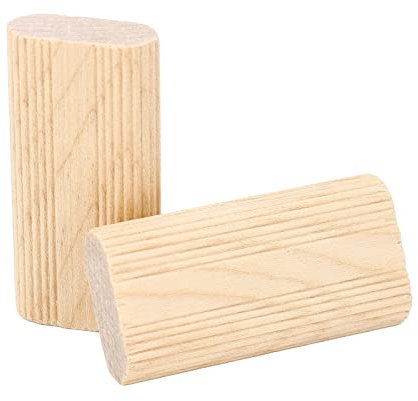 MBHHU Dübelstift, 50 Stück Holzdübelstifte 10 x 50 mm, massives Buchenholz, Domino-Zapfen, quadratische Holzdübel for die Holzbearbeitung, Möbelspleißen