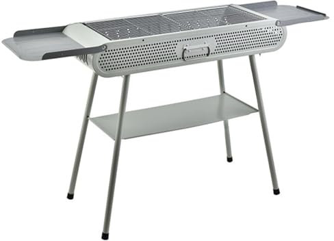 Barbacoa Carbon c 3 Tablas de Almacenamiento, Parrilla Barbacoa PortáTil para Cocinar al Aire Libre, Parrillas para Barbacoa Plegables para 5 a 8 Personas