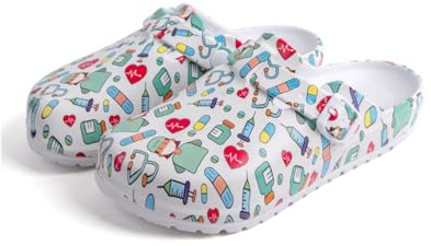 YUKTOPA Zoccoli da Lavoro da Donna – Scarpe Professionali Leggere in EVA, Estate Interno Esterno Giardino Spiaggia, per Cucina, Ospedale, Giardino, 39 EU
