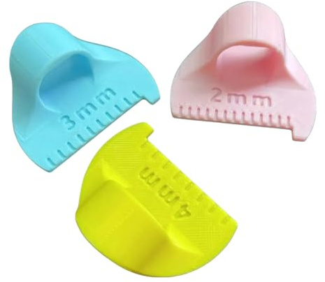 Juego de 3 reglas profesionales para acolchar, plantillas de costura, ayuda de costura de retazos de dedos, ayuda para medición de tela, costura manual, juego de medidores de costura