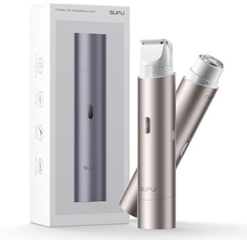 SUFU Bikini Trimmer for Women, Dual-Head Electric Razors for Women IPX7 Waterproof Wet & Dry Painless Womens Razor Bikini Trimmer Rechargeable Lady Body Shaver or Bikini Underarm Leg Arm Body Face