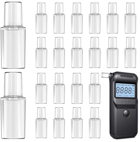 DULZEN 20 pezzi bocchini etilometro Alcohol Tester Boccagli di ricambio per etilometro alcooltest monouso Boccaglio per tester di alcol portatile Adatto per bocchini di ricambio con aspetto simile