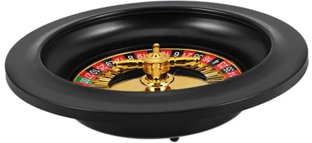 STOBAZA Roulette en Plastique Noire Professionnelle de 7 Pouces, Design Portable et Booster D'animation pour Fêtes et Soirées en Extérieur