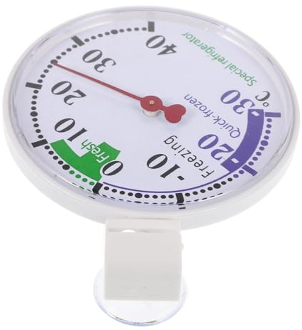 IWOWHERO Termometro per Frigorifero con Display Alta Precisione per Congelatori e Conservazione Alimenti Monitor Temperatura Interno Riutilizzabile per Uso Domestico e Commerciale