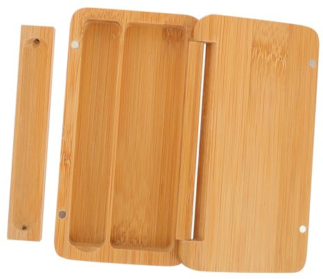 ORFOFE Caja para Almacenar Varillas de Incienso de Bambú Carbonizado, Diseño Portátil y Ligero Acabado Artesanal Único para Uso Hogar
