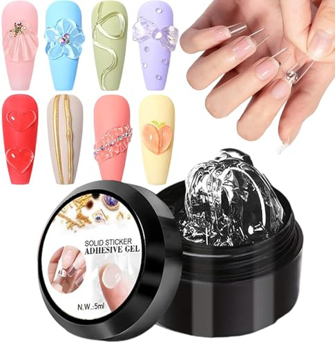 Colle à Ongles Solide UV Solution Claire Longue Durée 5g