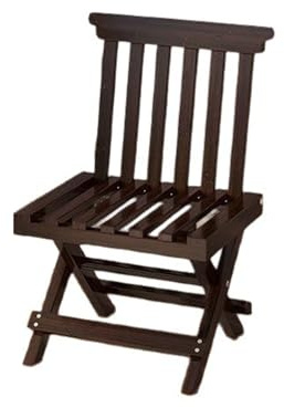 ZHEHUA Sgabello Pieghevole con Schienale in Bambù, Sedia Portatile Robusta Colore Noce, Senza Montaggio, Ideale per Bagno, Cucina, Salotto e Spazi Piccoli