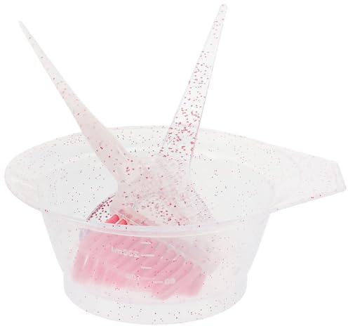 BETOOKY Cuenco para Teñir el Cabello Escala para Medir, Pincel Cerdas para Coloración Uniforme, Recipiente Resistente para Mezcla de Tintes, Uso en Salón y Hogar