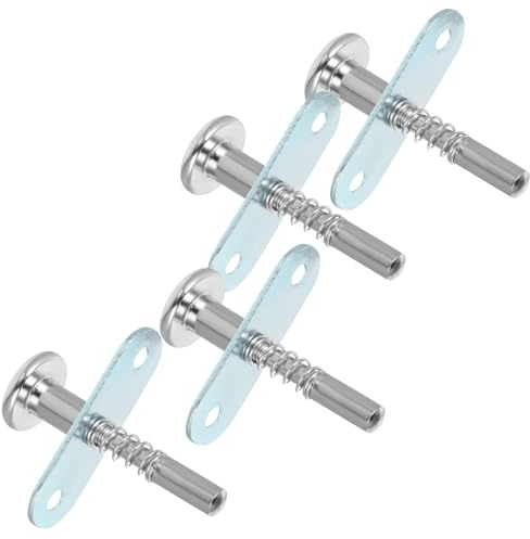 Hemobllo 4 Piezas Pestillos de Émbolo de Metal Resorte para Cuna de Ñiño, Herrajes de Fijación de Cama Resistentes Corrosión, Tamaño Compacto para Muebles Seguros Color Aleatorio
