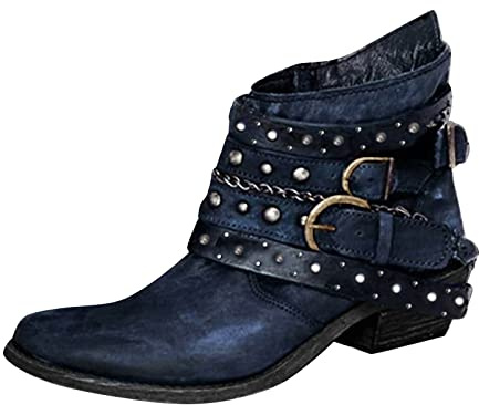 Generisch Bottines Chelsea pour femme avec talon, bottines en cuir pour femme, bottines à tige large, bottes en cuir pour loisirs, mariage, fête