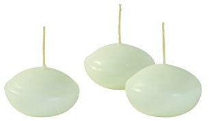 Cereria di Giorgio Risthò Candele Galleggianti, Cera, Panna, 4.5x4.5x2.5 cm, 20 unità