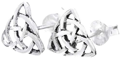 WINDALF Vintage Celtic Ohrstecker RHIANA 0.9 cm Glücksohrringe Keltische Knoten Elfenschmuck Bohemia Ohrschmuck 925 Sterlingsilber