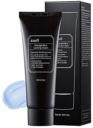 DearKlairs Midnight Blue Calming Cream, For oily, troubled and sensitive skin, rapidly calm and soothe sensitivity (2 Ounce (Pack of 1))