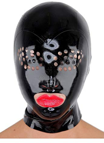 Palace Civet Latex Rubber Special FlyEye Hallow Hoods Masks 0.4MM - Black - XXXL