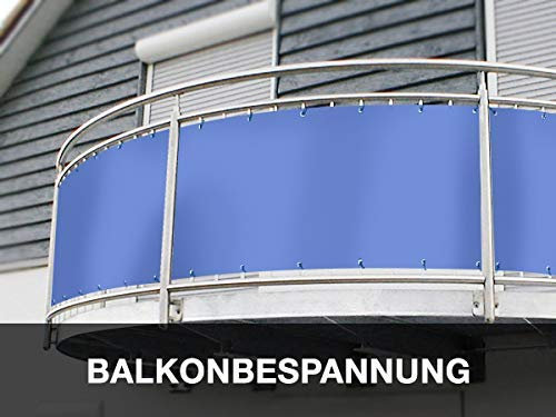 Balkon Sichtschutz - Maßangefertigte Balkonumrandung aus PVC/LKW-Plane | Blick – und Winddicht | Extrem Robust (90cm x 440cm, Anthrazit RAL7016)
