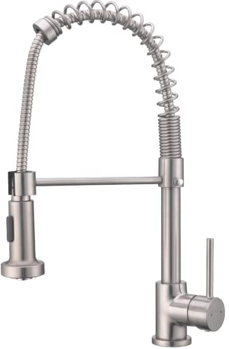 Essebagno Plimo Spültischarmatur im Edelstahl-Look mit Duscharmatur
