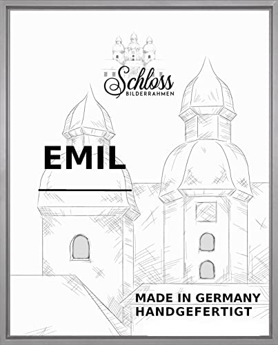 Schloss BILDERRAHMEN Emil 90x90 cm, Schattenfugenrahmen Dekor Silber