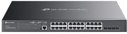 TP-LINK JetStream 24-Port Gigabit and 4-Port 10 Switch 1 Gbps Power over Ethernet RJ-45 Managed Rack-Modul 1 HE
