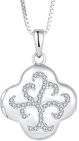 YL Lebensbaum Kette Medaillon Zum Öffnen für Bilder 925 Sterling Silber Foto Medaillon Aufklappbar Anhänger Schmuck