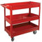 TAHA® 3 Level Garage Trolley Cart Tool Heavy Duty Workshop Wheel Cart Shelf Red.