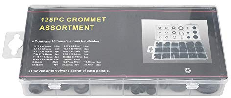 Jadeshay Kit Surtido de Ojales de Goma, Junta de Cable eléctrico, Junta de arandela, 125 Piezas