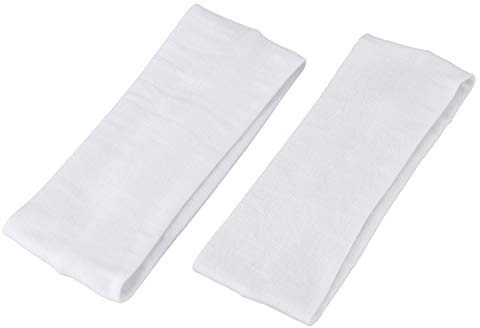 Jufjsfy 2 StüCke Mode Frauen Baumwolle Yoga Haarband Sport Schweiß Dame Stirnband Beliebte Frauen Haarschmuck Weiß