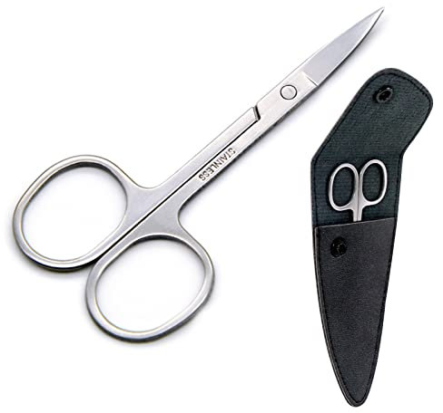 Sularpek 1 Stück Nagelschere, Rostfreiem Edelstahl Nagelschere, 9 cm Professionelle Edelstahl Schönheitsschere, mit Extra Scharfer Gebogener Schnittfläche, Geeignet für Nägel, Männlich und Weiblich