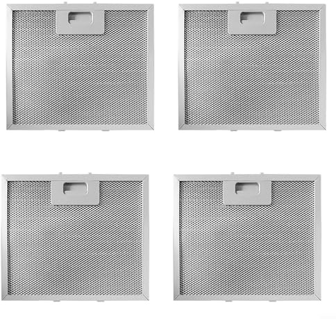 URPIZY Dunstabzugshaube Metall Fettfilter für die meisten führenden Marken von Dunstabzugshauben/Abluftventilator Vent 40 x 300mm - Silber (4PCS)