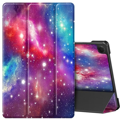 EasyAcc Hülle für Samsung Galaxy Tab A11+ Plus/ A9+ 11 Zoll Ultradünne | PU Leder Schutzhülle mit Standfunktion und Auto Sleep/Wake,Lila Stern