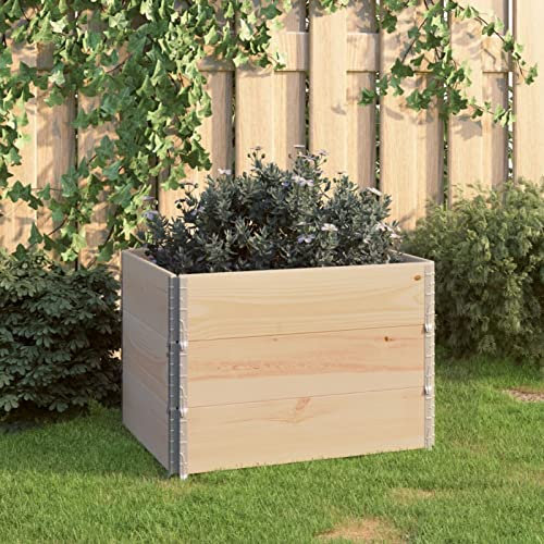 CIADAZ Hochbeete 3 STK Hochbeete Für Garten, Blumenkasten Balkon, Kräutertopf, Kräuterbeet, Pflanzkasten, Erdbeerturm, Gemüsebeet, 60x80 cm Kiefer Massivholz