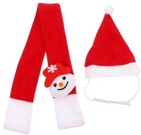 BCOATH Weihnachtsmann-haustiermütze Weihnachtskostüm-Set Für Hunde Und Katzen Bequemes Und Festliches Haustierzubehör