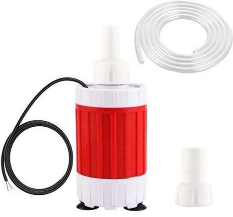 Submersible Pump 12V 800L/H Submersible Water Pump with 3m Hose, Brushless Motor Low Noise Dry Burning Protection, Aquarium Water Pump for Fountain, Small Swimming Pool, Fish Tank, Garden, RV