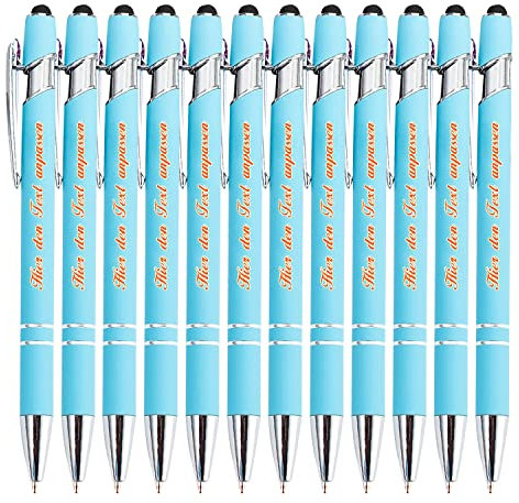 LINMQIU Personalisierter Kugelschreiber mit Namen, individueller Kugelschreiber mit Geburtstags-, Abschluss-, Hochzeitswünschen, Büro-Briefpapier für Notizen, Etiketten, 0,5-mm-Kugelschreiber, 24 STK