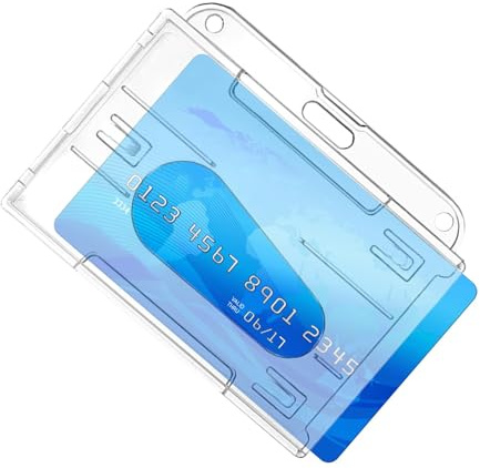 ID-fodral, transparent ID-hållare, transparent horisontell arbetsmärkeshållare | PC-fodralskydd, hårt fodral med tumfack för affärsmöten, den
