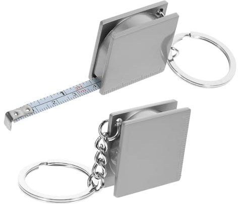 WOONEKY 4 Pz portachiavi metro a nastro flessometro measuring tape chiave anello mini nastro di misurazione portatile Metro a nastro per portachiavi mini porta portachiavi coppia