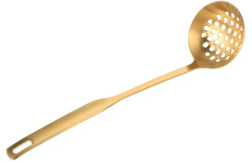 Alipis Écumoire Cuillère Service Acier Inoxydable Doré Renforcé Maniable Pour Cuisine Multifonction Filtration Et Service