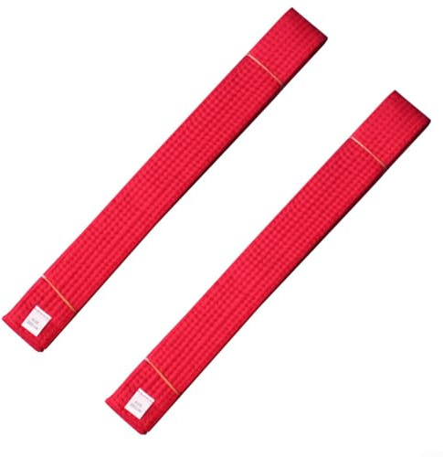 Professioneller Taekwondo-Gürtel, Trainingsausrüstung, doppellagiges Baumwollmaterial, Wettkampfgürtel für Kampfsport, Karate, Judo, 280 cm (2 Stück) (rot)