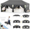Devoko Pavillon,Pavillon 3x6 Wasserdicht Stabil Winterfest 3-fache Höhenverstellung,Faltpavillon UV Schutz 50+,Pavillon Faltbar,Pavillion mit Tragetasche,Für Garten Outdoor Camping,Grau