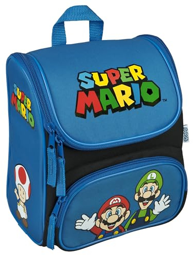 Scooli - CUTIE Cartable Super Mario - Compartiment principal et poche frontale - Bretelles et dos rembourrés - Idéal pour les enfants à partir de 3 ans