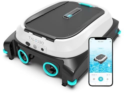 (2026 Upgrade) TALOSBO Pleco SK01 Solar Powered Robotic Pool Skimmer with APP Support, 24/7 Cleaning, Two Charging Modes, Smart Obstacle Avoidance, 7L Filter Capacity, Ideal for All Pool Surfaces