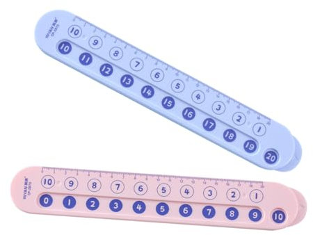 SOPOTUTU 2stücke Mathematik-lernlineal Für Schüler Schiebe-arithmetik-lernwerkzeug Für Praxis Entwickeln Mathematischer Fähigkeiten Im Klassenzimmer Rechenmesslineal Rechentrainingswerkzeug