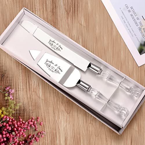 AW BRIDAL Hochzeitsgeschenk Personalisiert Tortenheber Edelstahl Tortenmesser Hochzeitsgeschenke Für Brautpaar//DK2101CPP25