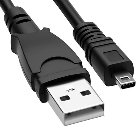 Charger Cable Camera Replacement USB Lead For Panasonic Lumi DMC TZ61 TZ40 | TZ70 DMCZS19 For Sony DSLR-A100 A300 A700 Suitable For Nikon Series CoolPix 2100 2200 3100 Charging and Fast Data Transfer