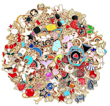 JOOTUEPO 50 PCS Charms Pendants, Charms Wholesale Bulk, Mixed Retro Alloy Charm Set, Jewelry Making for Bracelet, Necklace, Earrings, Making DIY and Crafts